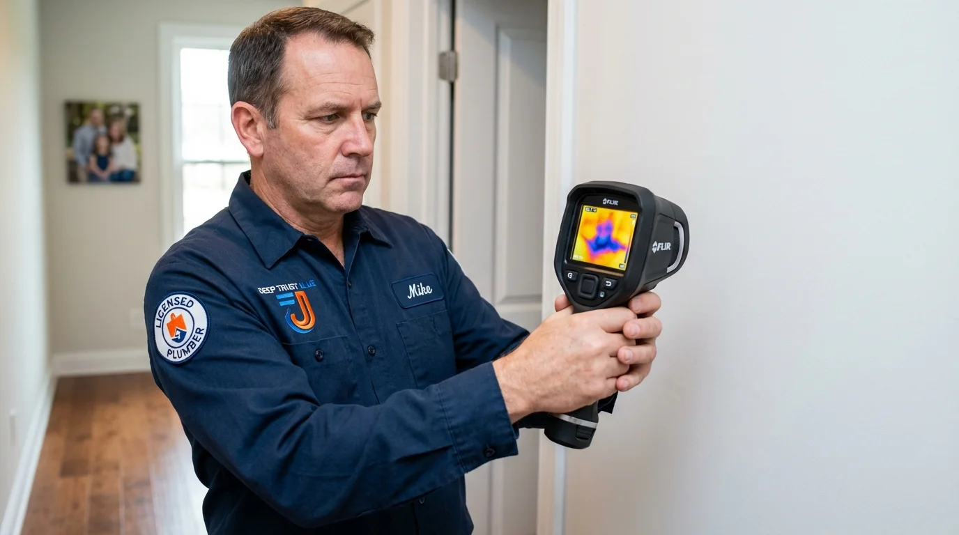 Thermal imaging leak detection by Johns Plumbing LLC in Keeseville